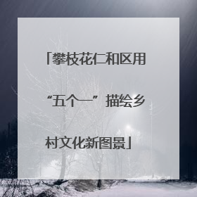 攀枝花仁和区用“五个一”描绘乡村文化新图景