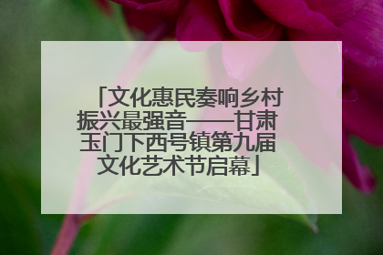 文化惠民奏响乡村振兴最强音——甘肃玉门下西号镇第九届文化艺术节启幕