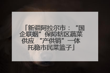 新疆阿拉尔市：“国企联姻”保障辖区蔬菜供应 “产供销”一体托稳市民菜篮子