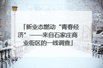 新业态燃动“青春经济”——来自石家庄商业街区的一线调查