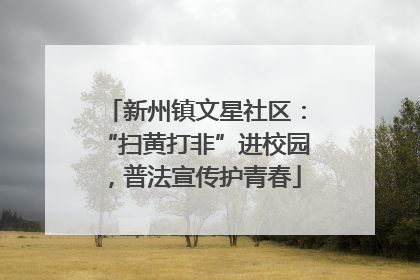 新州镇文星社区：“扫黄打非”进校园，普法宣传护青春