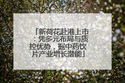 新荷花赴港上市：凭多元布局与质控优势，掘中药饮片产业增长潜能