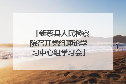 新蔡县人民检察院召开党组理论学习中心组学习会