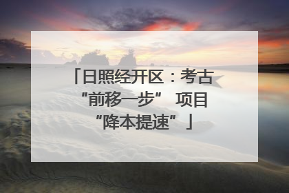日照经开区：考古“前移一步” 项目“降本提速”
