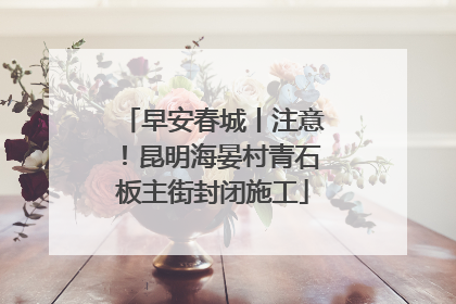 早安春城丨注意！昆明海晏村青石板主街封闭施工