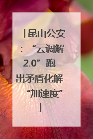 昆山公安：“云调解2.0”跑出矛盾化解“加速度”