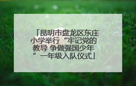 昆明市盘龙区东庄小学举行“牢记党的教导 争做强国少年”一年级入队仪式