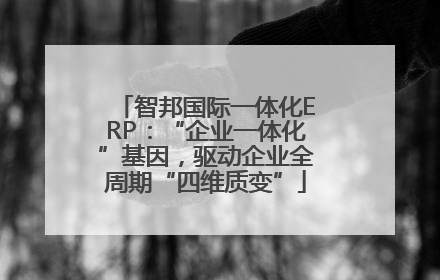 智邦国际一体化ERP：“企业一体化”基因，驱动企业全周期“四维质变”