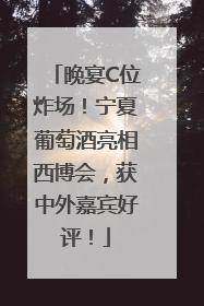 晚宴C位炸场！宁夏葡萄酒亮相西博会，获中外嘉宾好评！