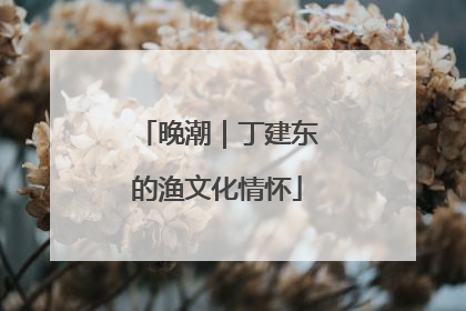 晚潮｜丁建东的渔文化情怀