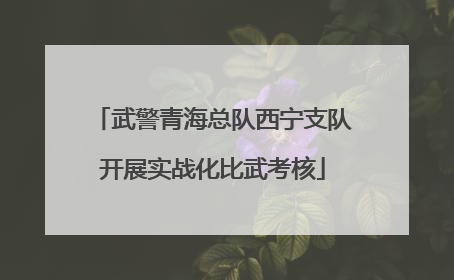 武警青海总队西宁支队开展实战化比武考核