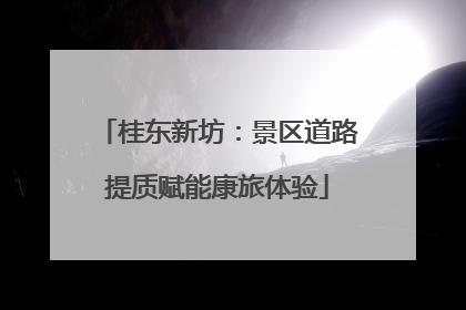 桂东新坊：景区道路提质赋能康旅体验