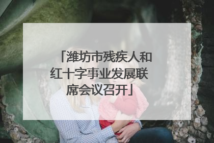 潍坊市残疾人和红十字事业发展联席会议召开