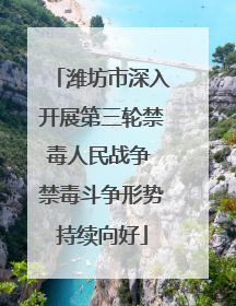 潍坊市深入开展第三轮禁毒人民战争 禁毒斗争形势持续向好