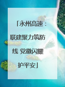 永州高速：联建聚力筑防线 党徽闪耀护平安