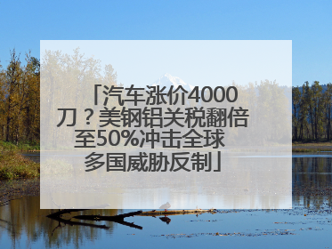汽车涨价4000刀？美钢铝关税翻倍至50%冲击全球 多国威胁反制