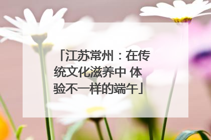 江苏常州：在传统文化滋养中 体验不一样的端午