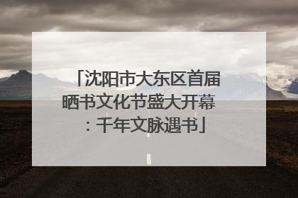 沈阳市大东区首届晒书文化节盛大开幕：千年文脉遇书