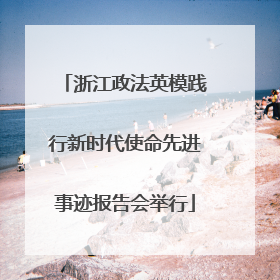 浙江政法英模践行新时代使命先进事迹报告会举行