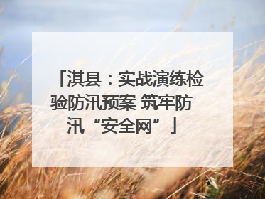 淇县：实战演练检验防汛预案 筑牢防汛“安全网”