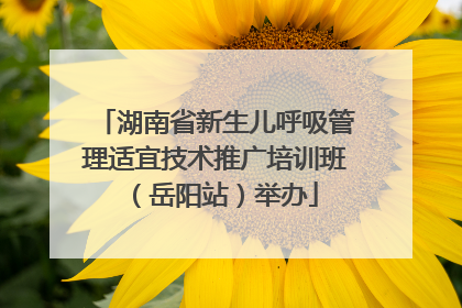 湖南省新生儿呼吸管理适宜技术推广培训班（岳阳站）举办