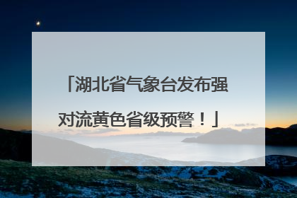 湖北省气象台发布强对流黄色省级预警！