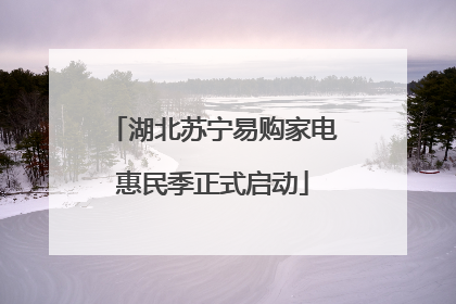 湖北苏宁易购家电惠民季正式启动