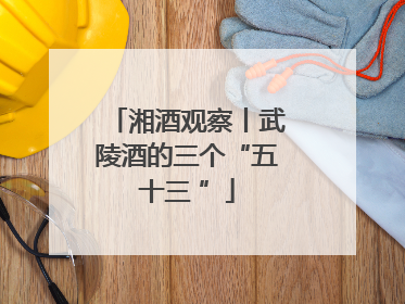 湘酒观察丨武陵酒的三个“五十三 ”