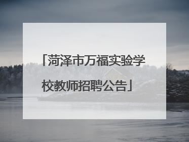 菏泽市万福实验学校教师招聘公告