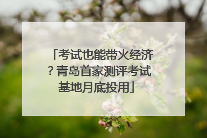 考试也能带火经济？青岛首家测评考试基地月底投用