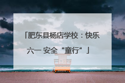 肥东县杨店学校：快乐六一 安全“童行”