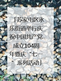 苏家屯区永乐街道举行庆祝中国共产党成立104周年暨庆“七一”系列活动