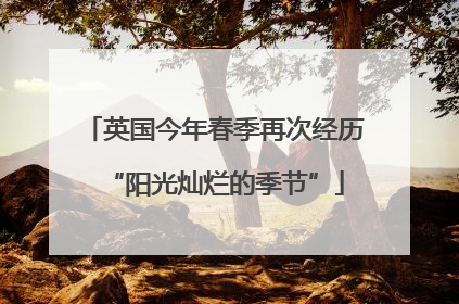 英国今年春季再次经历“阳光灿烂的季节”