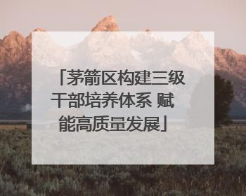 茅箭区构建三级干部培养体系 赋能高质量发展