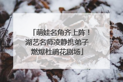 萌娃名角齐上阵！湖艺名师凌静携弟子燃爆杜鹃花剧场