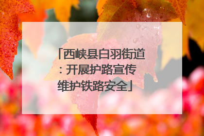 西峡县白羽街道：开展护路宣传 维护铁路安全