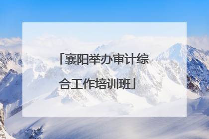 襄阳举办审计综合工作培训班