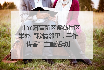 襄阳高新区紫薇社区举办“粽情邻里，手作传香”主题活动