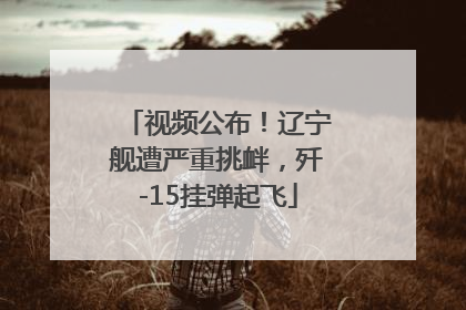 视频公布！辽宁舰遭严重挑衅，歼-15挂弹起飞
