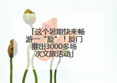 这个暑期快来畅游一“厦”！厦门推出3000多场次文旅活动
