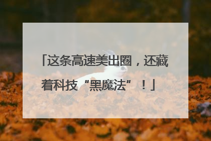 这条高速美出圈，还藏着科技“黑魔法”！