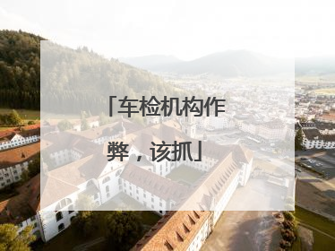车检机构作弊，该抓