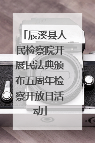 辰溪县人民检察院开展民法典颁布五周年检察开放日活动