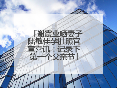 谢震业晒妻子陆敏佳孕肚照官宣喜讯：记录下第一个父亲节