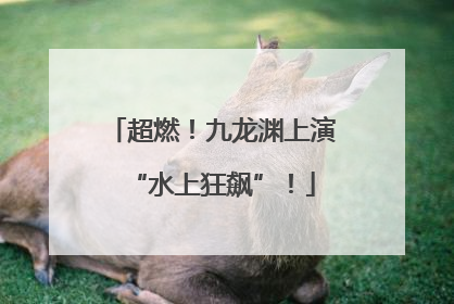 超燃！九龙渊上演“水上狂飙”！