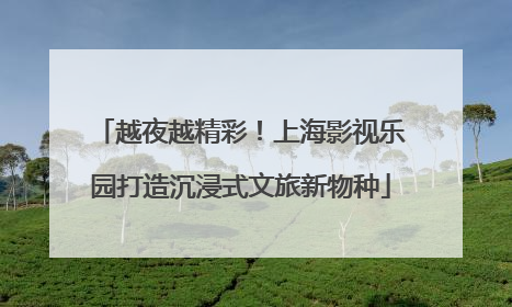 越夜越精彩！上海影视乐园打造沉浸式文旅新物种