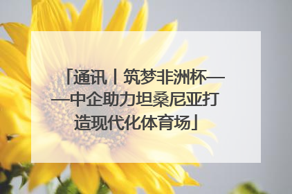 通讯丨筑梦非洲杯——中企助力坦桑尼亚打造现代化体育场