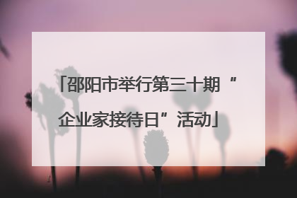 邵阳市举行第三十期“企业家接待日”活动