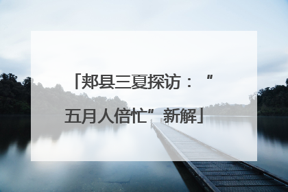 郏县三夏探访：“五月人倍忙”新解