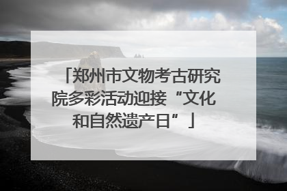 郑州市文物考古研究院多彩活动迎接“文化和自然遗产日”